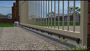 Install sliding driveway gates that run on a track