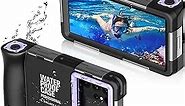 Universal Diving Phone Case Underwater with Lanyard for Snorkeling Waterproof Scuba Swimming Photo Video,for iPhone 15/14/13/12/11/Pro Max Xr X Plus Samsung Galaxy S24/Ultra/S23/S22/S21/S2-Purple