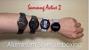 Samsung Galaxy Watch Active 2 | Aluminum Silver | Unboxing | Comparison | Setting Up [4K]