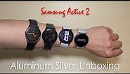 Samsung Galaxy Watch Active 2 | Aluminum Silver | Unboxing | Comparison | Setting Up [4K]