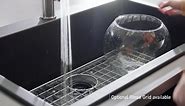 Ruvati Midnight Black Granite Composite 33 in. x 22 in. Single Bowl Drop-In Topmount Kitchen Sink RVG1033BK