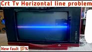 CRT TV Horizontal Line Problem| TV repair| electronics|CRT TV|TV|leno tv| vijay electronics