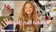 HOW TO DO ACRYLIC NAILS AT HOME: for beginners!! DIY easy, affordable tutorial & nail art ideas 2023