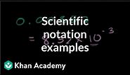 Scientific notation examples | Pre-Algebra | Khan Academy