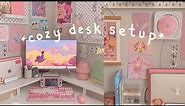 DESK SETUP MAKEOVER ♡ for cozy gaming and work from home [pastel aesthetic]