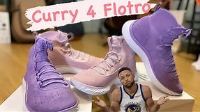 Under Armour Curry 4 Flotro unboxing + on feet ( Pink + Purple!! )