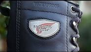 Red Wing Men's Black Leather Motorcycle Boots 980