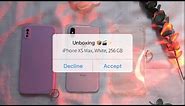  aesthetic iphone xs max unboxing 2022 + cases & set up | white + 256 gb 📦🤍✨#iphonexsmax