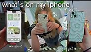 WHAT'S ON MY IPHONE 15 PLUS *green* - aesthetic customization + mini unboxing!