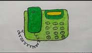 How To Draw A Telephone | 10 Lines About Alexander Graham Bel