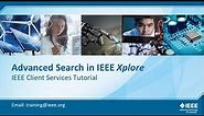 Advanced Search in IEEE Xplore