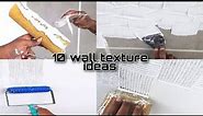 10 different wall texture designs for old. interior and exterior
