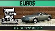 GTA San Andreas: Definitive Edition - Euros Location - Export List #3 🏆