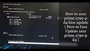 ASUS Prime Z790-P D4 BIOS update tutorial | How to asus prime z790-p d4 bios update |