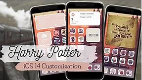 HOW TO CUSTOMIZE YOUR HOMESCREEN in iOS 14 // HARRY POTTER iOS 14 THEME