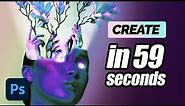 JUST 59 seconds to Create This Surreal Artwork - Lazy Photoshop Tutorial