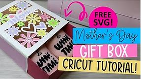 DIY Gift Box Cricut Tutorial with Free Box Template