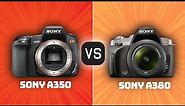 Sony A350 vs Sony A380: Which Camera Is Better? (With Ratings & Sample Footage)