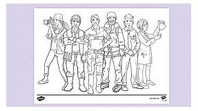 Jobs and Professions Colouring Page