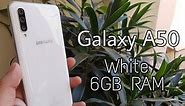Samsung Galaxy A50 White Unboxing & First Look(6GB RAM)