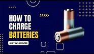 How to Charge AA and AAA Battery Cell Repair at Home | Recharge Batteries | Charge 1.5v Pencil Cell