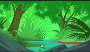 HD Free Download Animated Jungle Background | Cartoon Background Loop | Nature Landscape Background