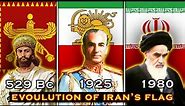 The evolution of Iranian flag 🇮🇷