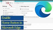 How to add home button to Microsoft Edge browser?