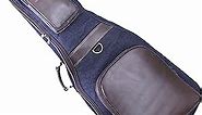 Guitar Bag Handmade Leather and Denim Acoustic Bass Guitars Case 38-41" Inch