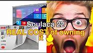 Soulaca 22 inches smart mirror tv review | waterproof bathroom shower television