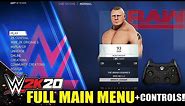 WWE 2K20 Full Main Menu Walkthrough, Controls, All Overalls, Options, Match Types & More!