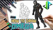 [DRAWPEDIA] HOW TO DRAW OMEGA SKIN from FORTNITE - STEP BY STEP DRAWING TUTORIAL