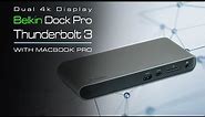 Belkin Thunderbolt 3 Dock Pro Review with 4k Monitor Macbook Pro