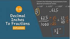 How To Convert Decimals To Inches