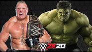 BROCK LESNAR VS THE INCREDIBLE HULK WWE 2K20 GAMEPLAY ! BROCK LESNAR VS HULK 2020