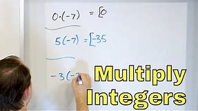 Multiplying Integers (Multiply Negative & Positive Numbers) - [7-2-3]