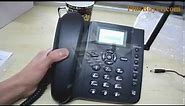 Quadband Wireless Desk Phone with SMS Function - 2.4 Inches