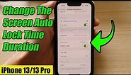 iPhone 13/13 Pro: How to Change The Screen Auto Lock Time Duration