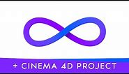 Make a perfect infinity symbol for 30 sec in Cinema 4D. Project file included