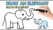 How to Draw an Elephant - simple how to draw tutorial