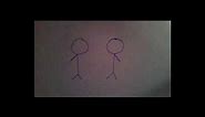 How to Draw Two Stick Figures Holding Hands