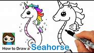 How to Draw a Unicorn Seahorse