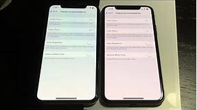 iPhone X OLED different color shift off angle