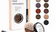 Hair Root Touch Up Powder – Root Cover Up Hair Powder – 11 True-to-Nature Root Concealer Shades – Zero Fragrance, Talc or Parabens – Hair Cover Hairline Powder by NuBeauti (With Brush, Medium Brown)