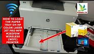 HOW TO LOAD THE PAPER TRAY ON HP COLOR LASER JET PRO MFP M283FDW WIRELESS (WIFI) PRINTER