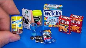 DIY How to make miniature food pack for Barbie Dollhouse Crafts and hacks