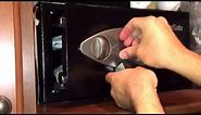 How to unlock your sentry safe when it's low on battery and you have lost the key.