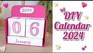 DIY Calendar 2024 | How To Make Cute Desk Calendar For New Year | DIY | Paper Table Calendar