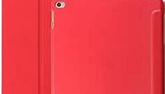 iPad Air 2 Case - KHOMO Dual Super Slim Red Cover with with See Through Clear Back and Smart Feature