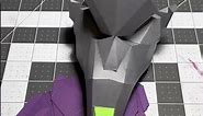 Evangelion EVA Unit 01 Papercraft Build #shorts